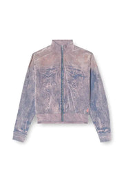 Trompe l'oeil flocked zip-up sweatshirt Diesel