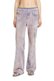 Wide leg sweat pants with bleach treatment Diesel