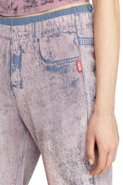 Wide leg sweat pants with bleach treatment Diesel