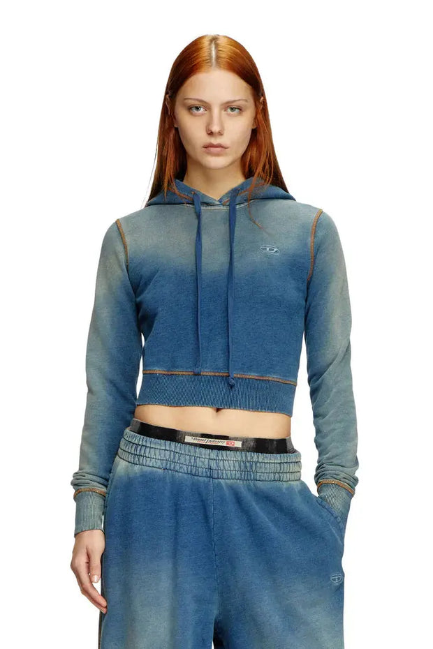 Faded hoodie with logo embroidery Diesel