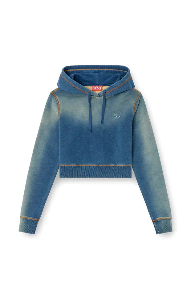 Faded hoodie with logo embroidery Diesel