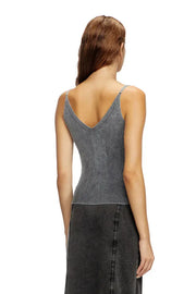 Knit tank top with denim cargo pockets Diesel
