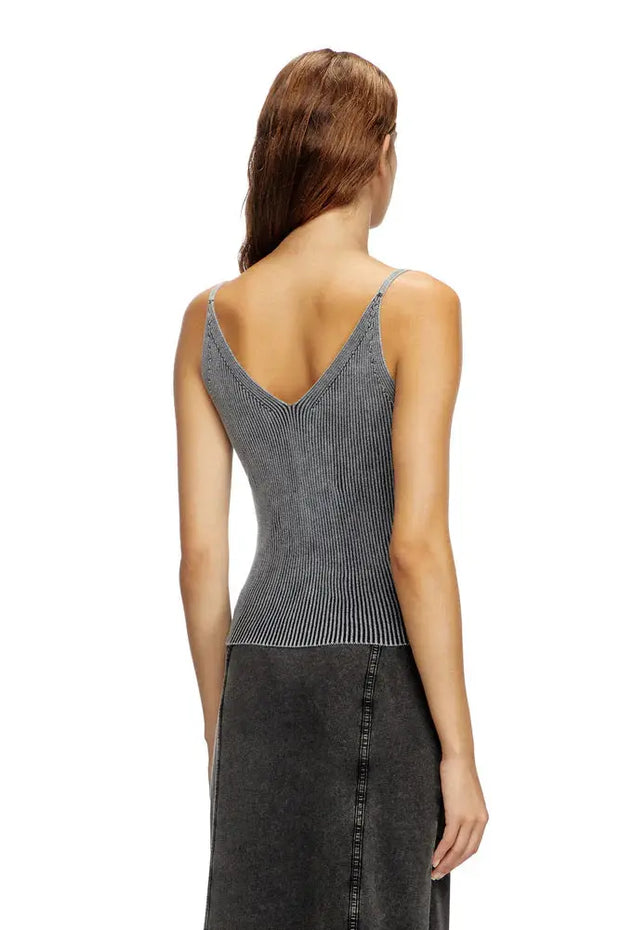 Knit tank top with denim cargo pockets Diesel
