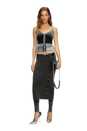 Knit tank top with denim cargo pockets Diesel