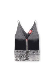 Knit tank top with denim cargo pockets Diesel