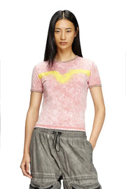 Slim fit T-shirt with Oval D puff print Diesel