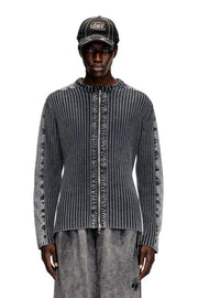Zip-up cardigan with contrast panels Diesel