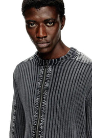 Zip-up cardigan with contrast panels Diesel