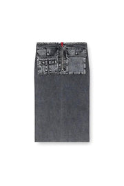 Knit midi skirt with denim cargo pockets Diesel