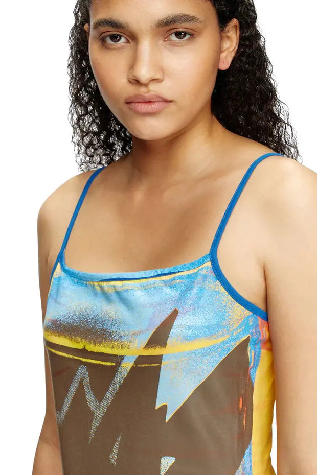 Mini dress with blowout print Diesel