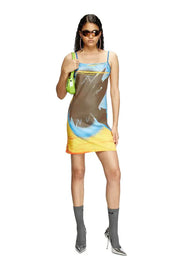 Mini dress with blowout print Diesel