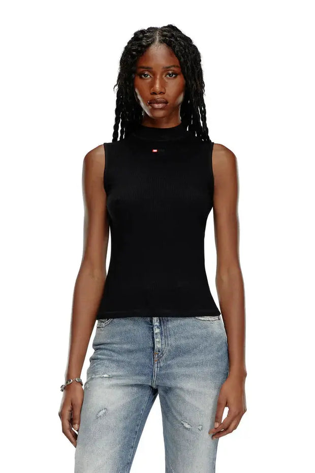 Ribbed tank top with mock neck Diesel