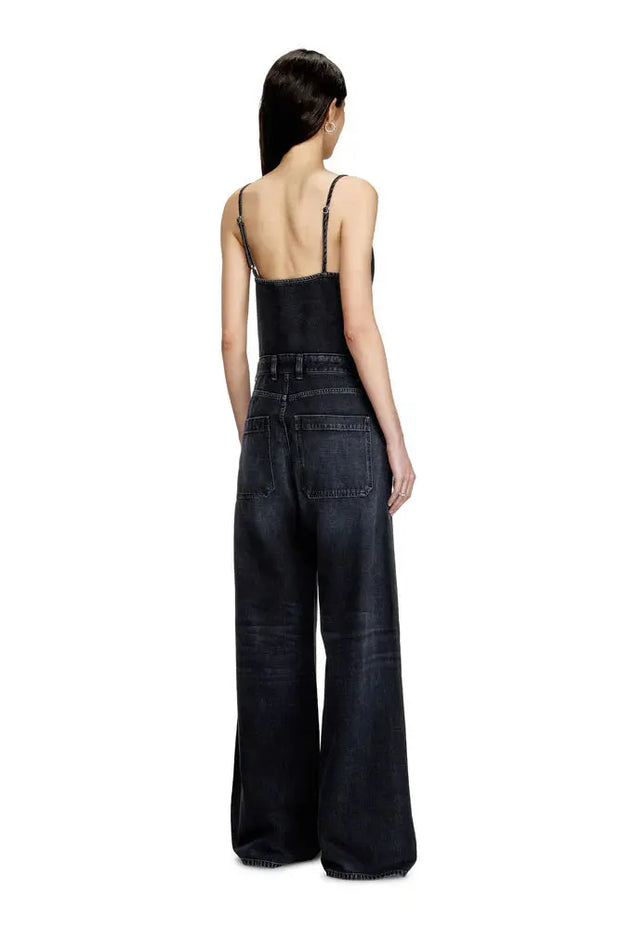 Strappy jumpsuit in batavia-weave denim Diesel