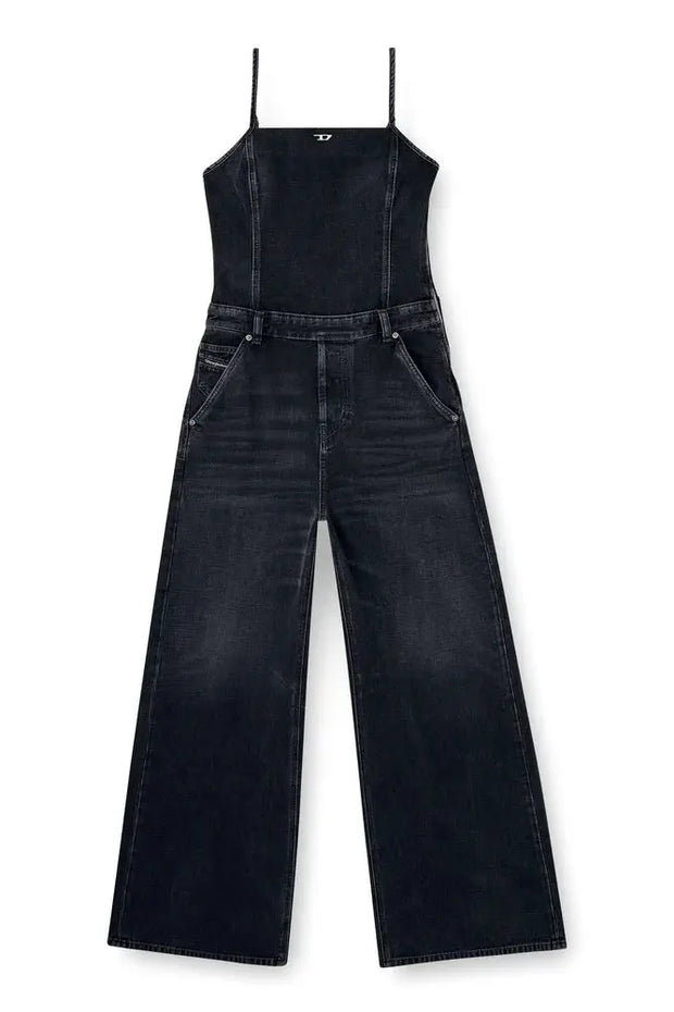 Strappy jumpsuit in batavia-weave denim Diesel