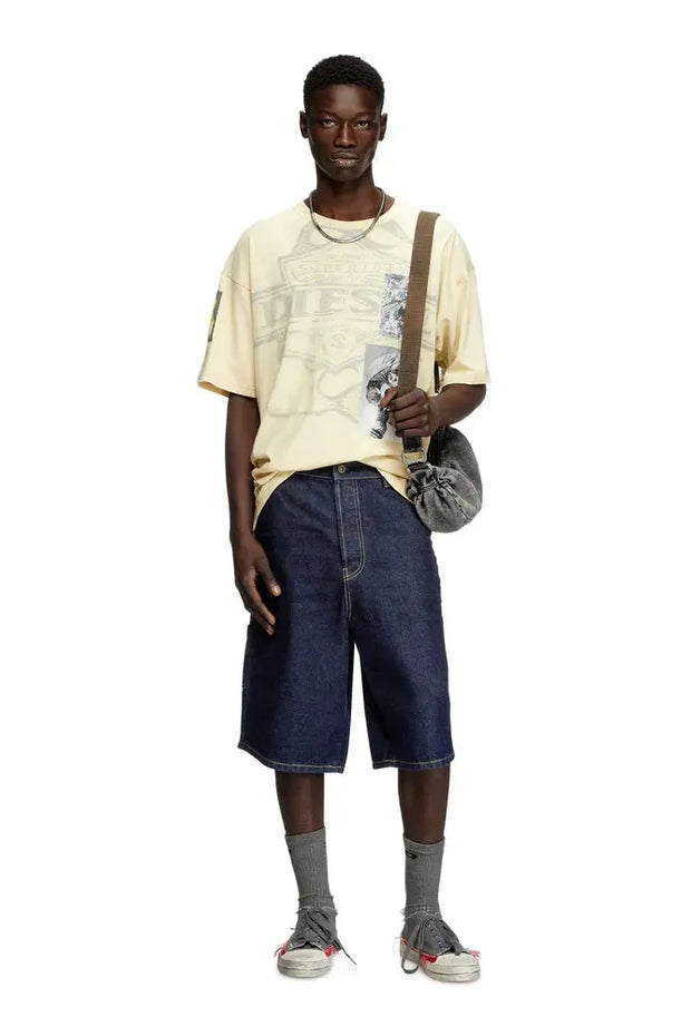 Utility shorts in clean-wash denim Diesel