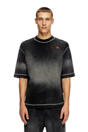 Waffle and jersey half-sleeve sweatshirt Diesel