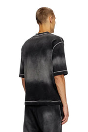 Waffle and jersey half-sleeve sweatshirt Diesel