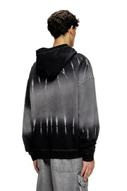 Tie-dyed hoodie with logo print Diesel