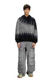 Tie-dyed hoodie with logo print Diesel
