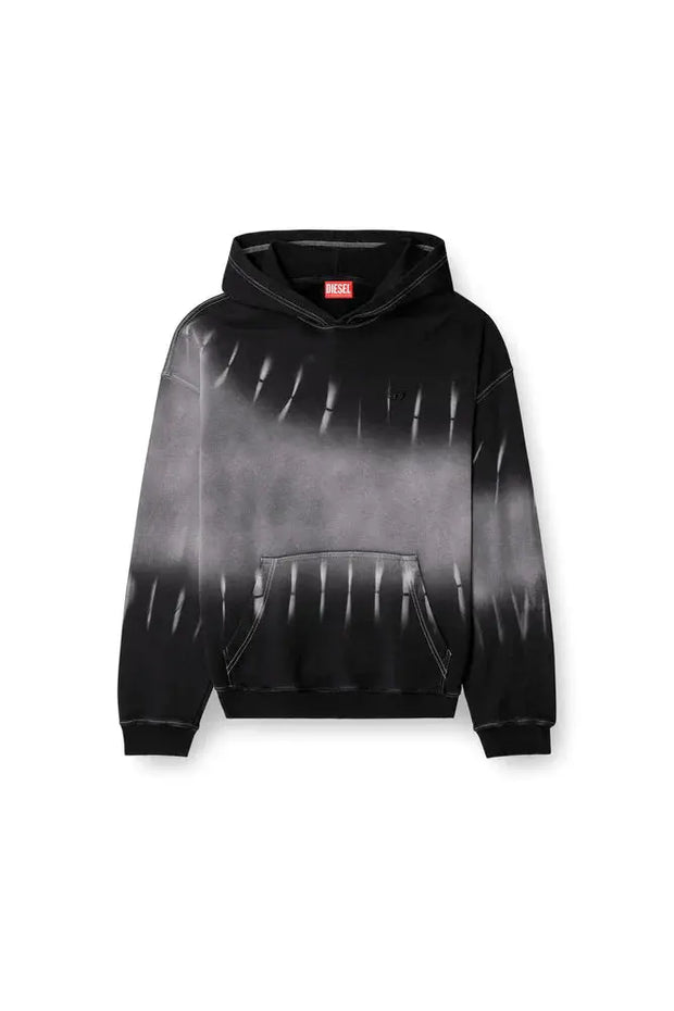 Tie-dyed hoodie with logo print Diesel