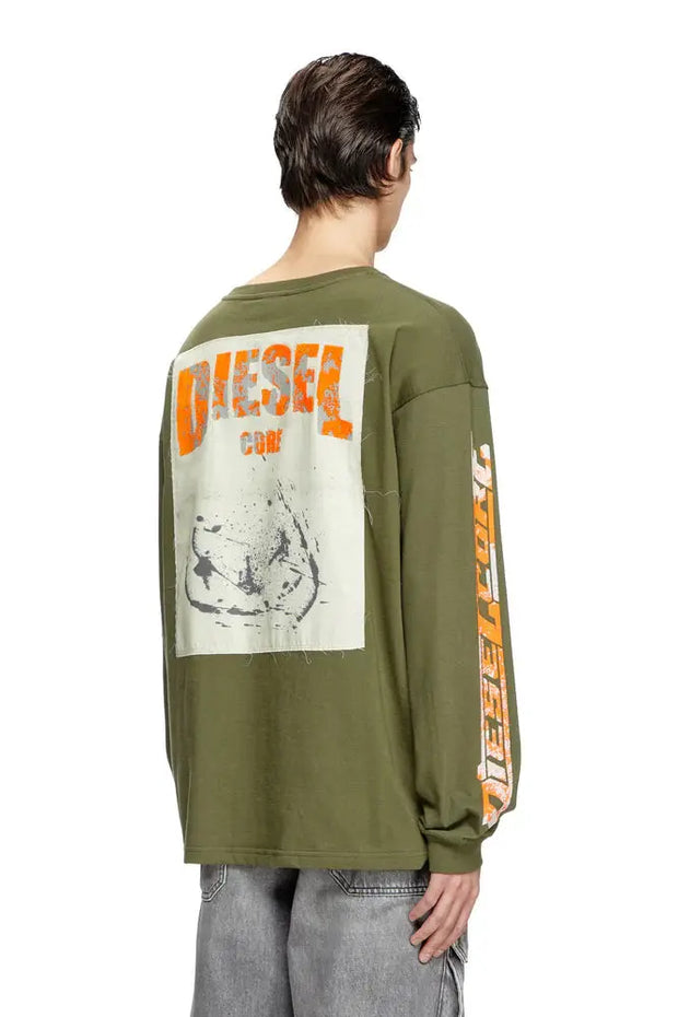 Long-sleeve T-shirt with graphic patches Diesel