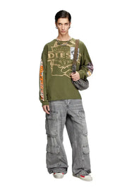 Long-sleeve T-shirt with graphic patches Diesel