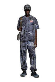 Marble-effect burnout T-shirt Diesel