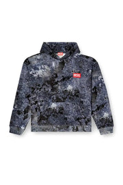 Marble-effect burnout hoodie Diesel