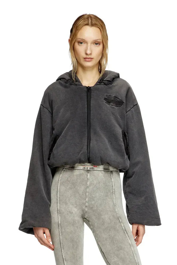 Cropped zip-up hoodie Diesel
