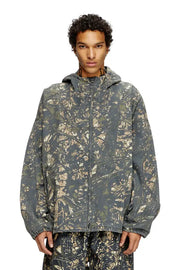 Hooded jacket with camo print Diesel