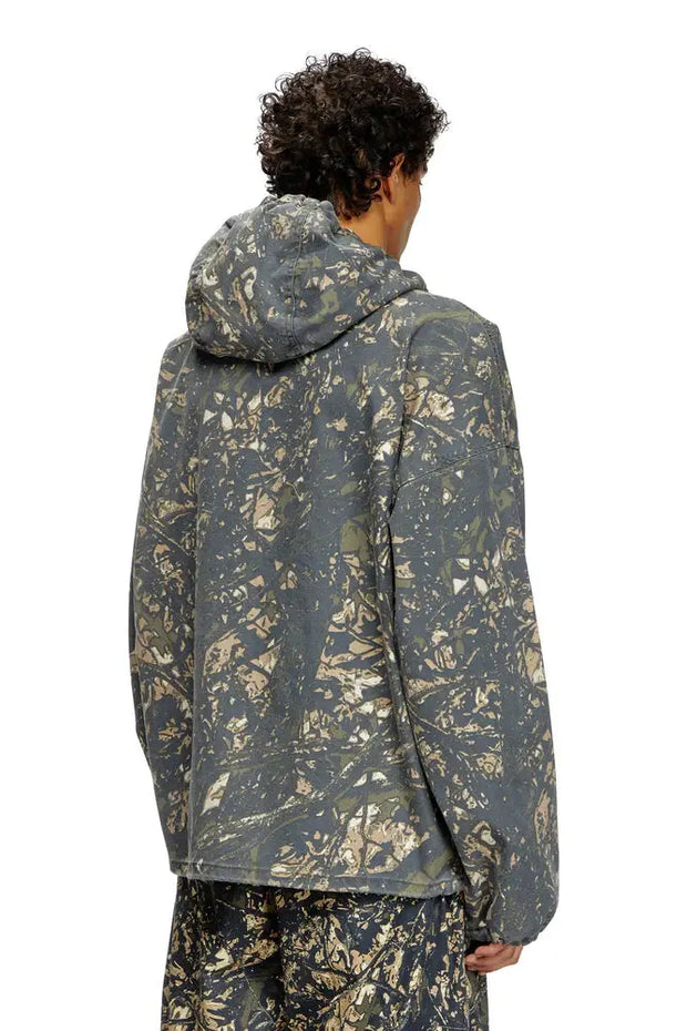 Hooded jacket with camo print Diesel