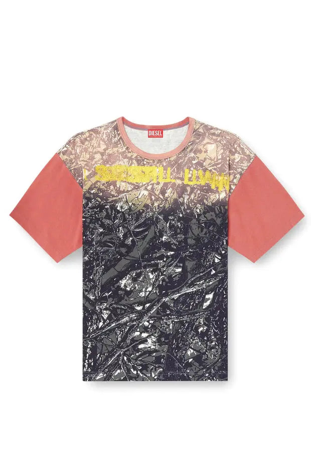 T-shirt with glitch camo print Diesel