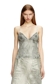 Top in shiny coated denim Diesel