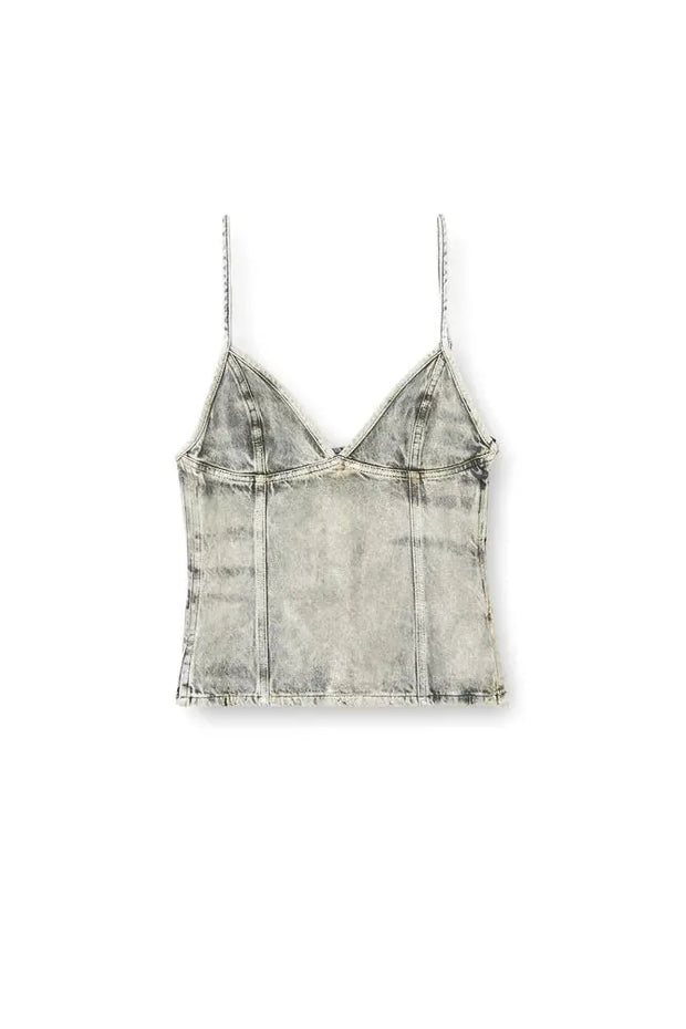 Top in shiny coated denim Diesel