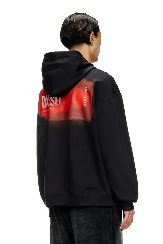 Hoodie with runway set print Diesel