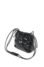 Scrunch-D-Bucket bag in shiny wrinkled leather Diesel