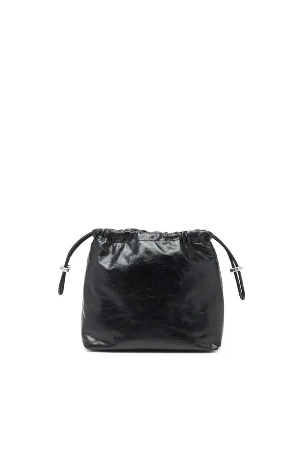 Scrunch-D-Bucket bag in shiny wrinkled leather Diesel