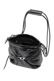 Scrunch-D-Bucket bag in shiny wrinkled leather Diesel