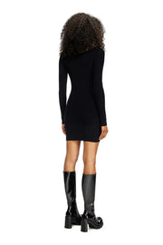 Off-the-shoulder dress in ribbed knit Diesel