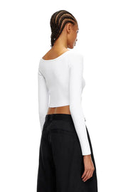 Off-the-shoulder top in ribbed knit Diesel