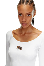 Off-the-shoulder top in ribbed knit Diesel