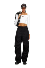 Off-the-shoulder top in ribbed knit Diesel