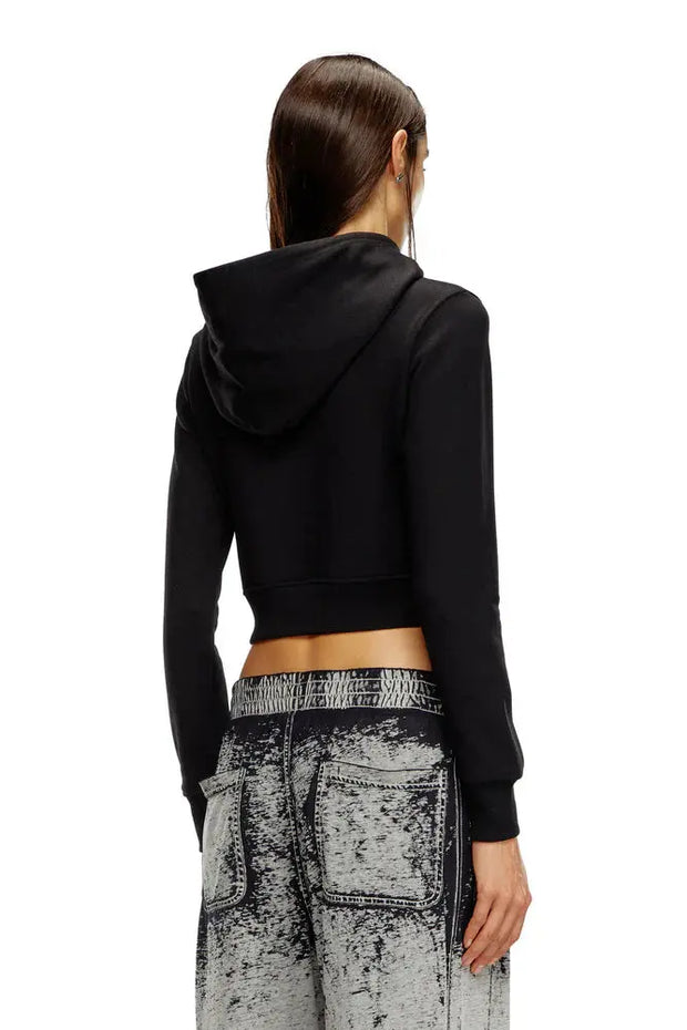 Hoodie with cut-out Oval D Logo Diesel