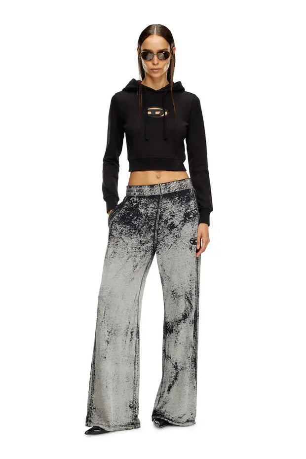 Hoodie with cut-out Oval D Logo Diesel