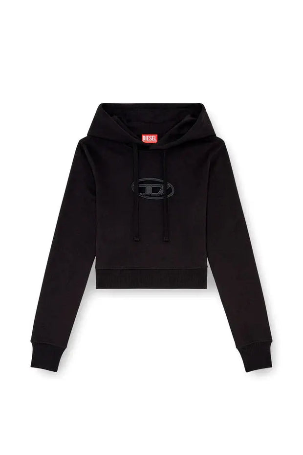Hoodie with cut-out Oval D Logo Diesel