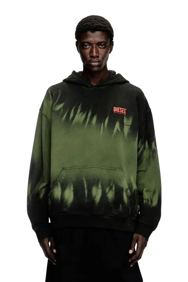 Tie-dyed hoodie with logo print Diesel