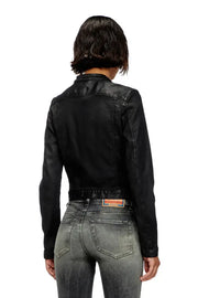 Moto jacket in coated denim Diesel