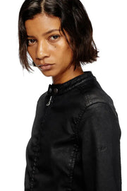 Moto jacket in coated denim Diesel