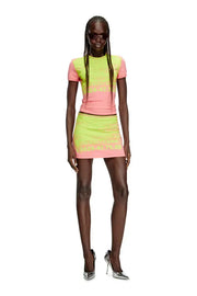 Jersey skirt with blowout logo graphic Diesel