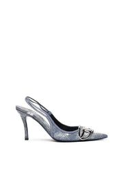 D-Venus-Slingback pumps in distressed denim Diesel